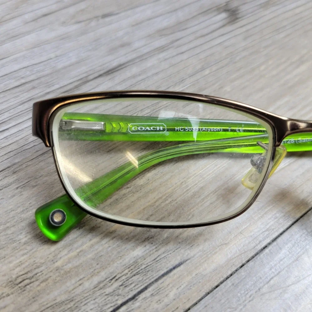 Coach Eyeglass Frames HC 5033 Alyson 9128 Satin Brown Dark Silver 53-16-135